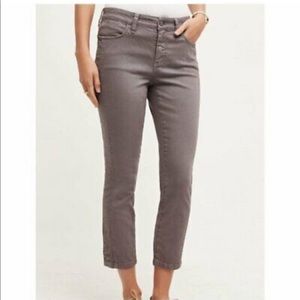 Pilcro and the Letterpress Stet Crop Gray Jeans